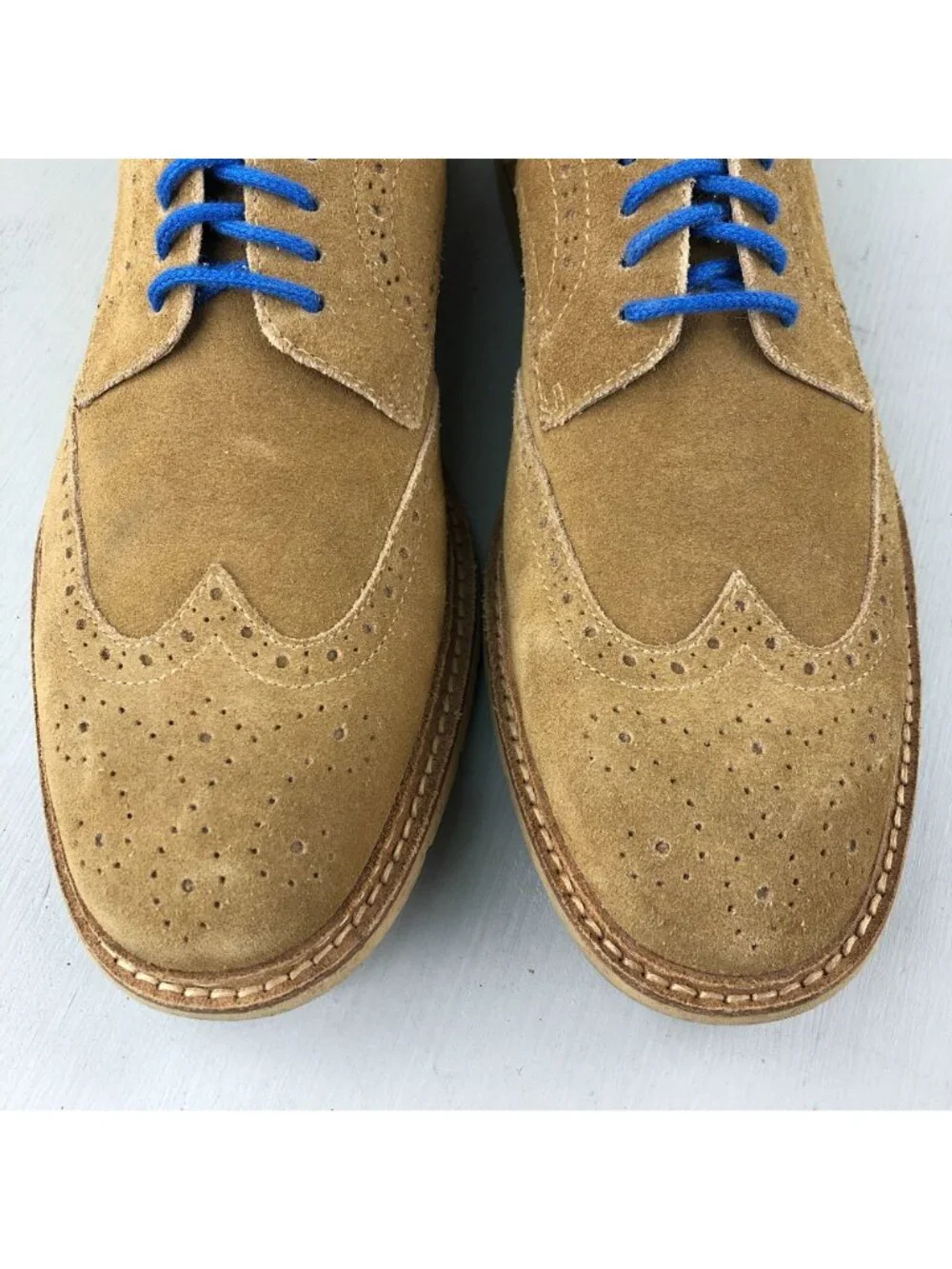 Johnston & Murphy Men's Size 11M Pearce Wingtip Brown Suede Leather Oxford Shoes